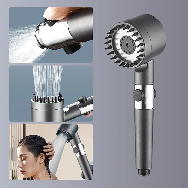 Powerful Massage Handheld Shower Head with 3 Settings - Yeezlab