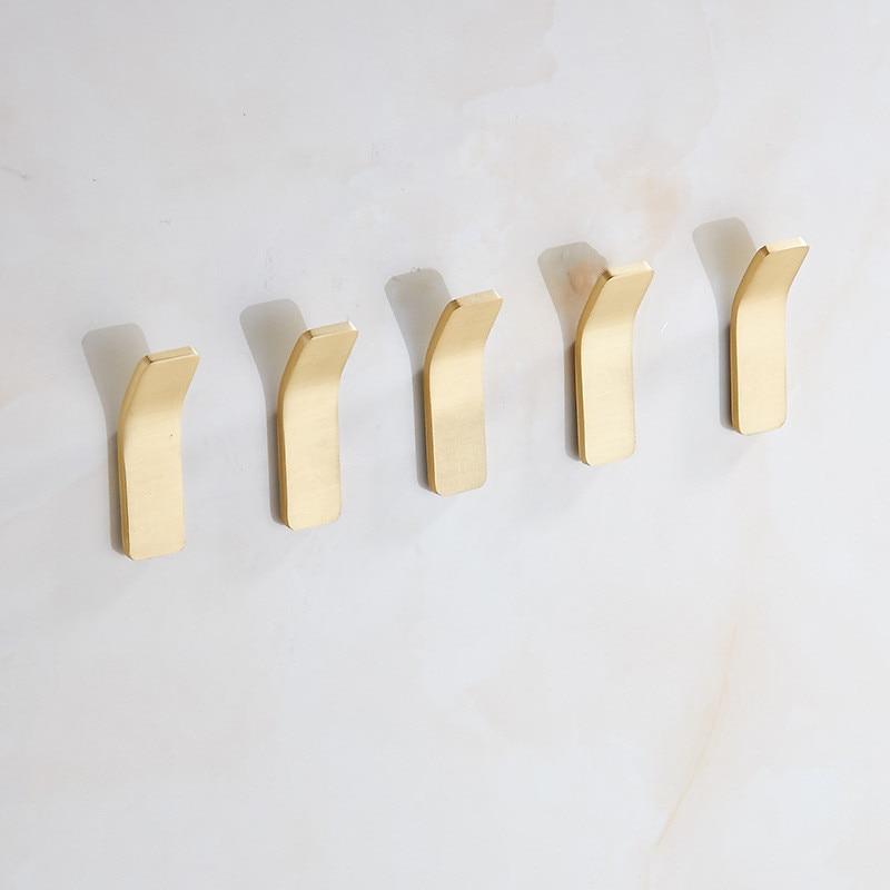 Premium Brass Wall Hooks for Entryway and Closet - Yeezlab