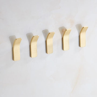Premium Brass Wall Hooks for Entryway and Closet - Yeezlab