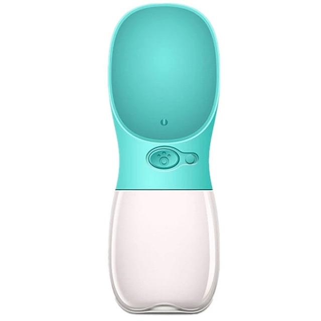Portable dog water bottle with built-in bowl