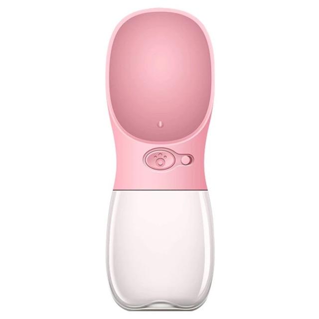 Portable dog water bottle with built-in bowl