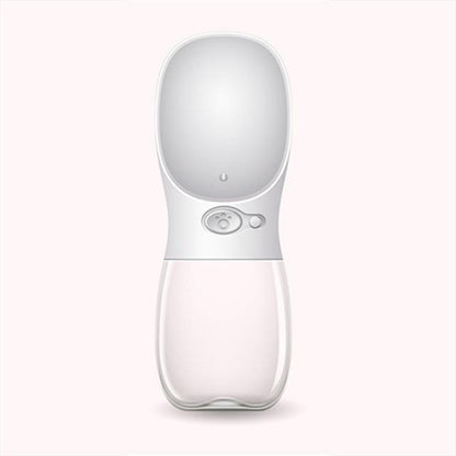 Portable dog water bottle with built-in bowl