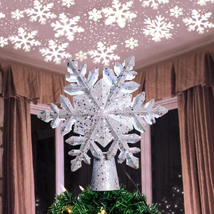 Colorful LED Snowflake Christmas Tree Topper - Yeezlab