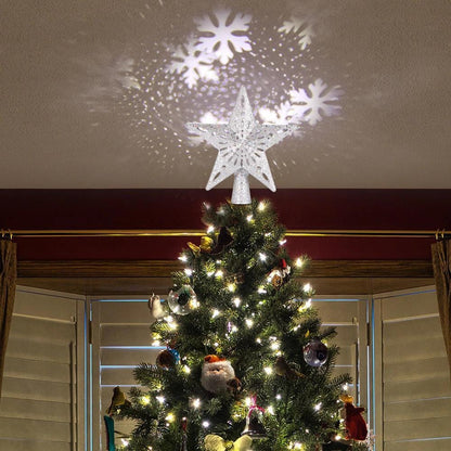 Colorful LED Snowflake Christmas Tree Topper