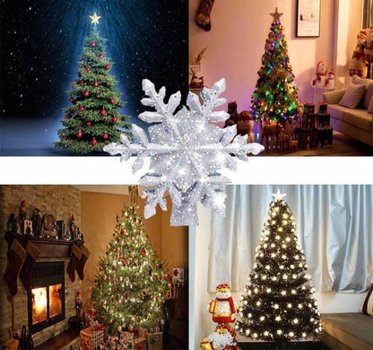 Colorful LED Snowflake Christmas Tree Topper