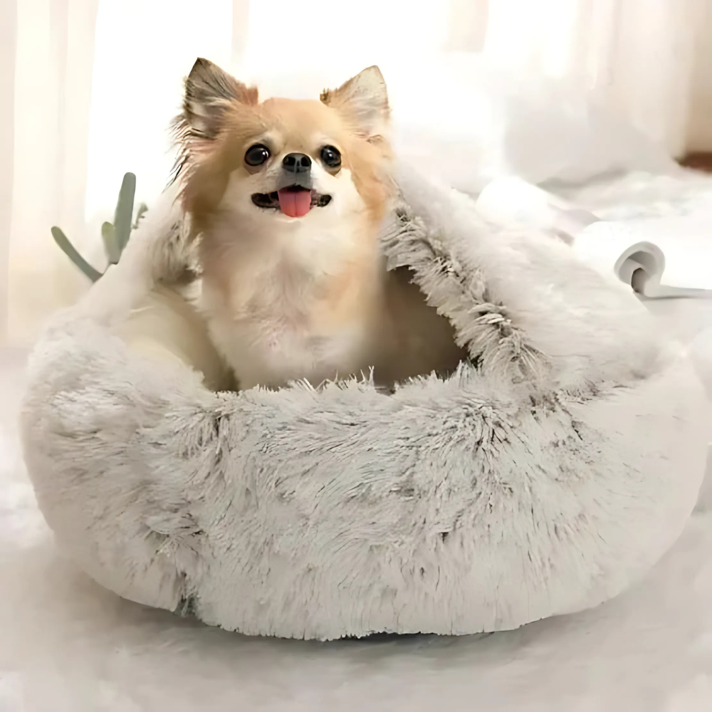 Cozy Pet Plush Dog House Bed