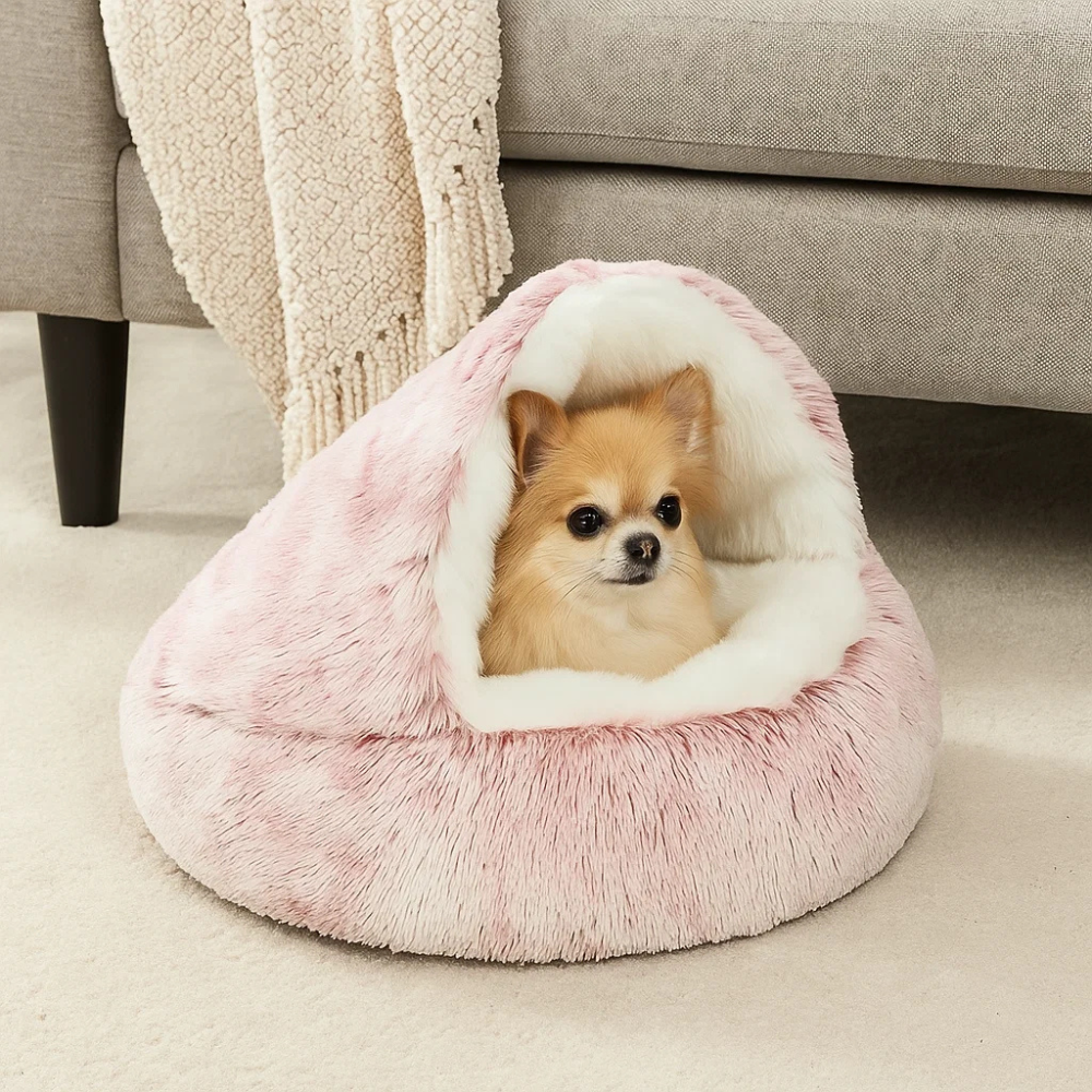 Cozy Pet Plush Dog House Bed