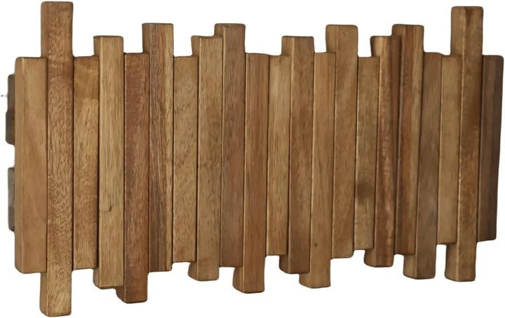 Rustic Wooden Coat Hook Shelf - Yeezlab