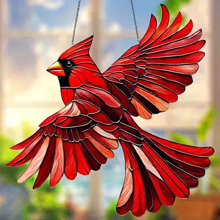 Colorful Bird Window Decoration