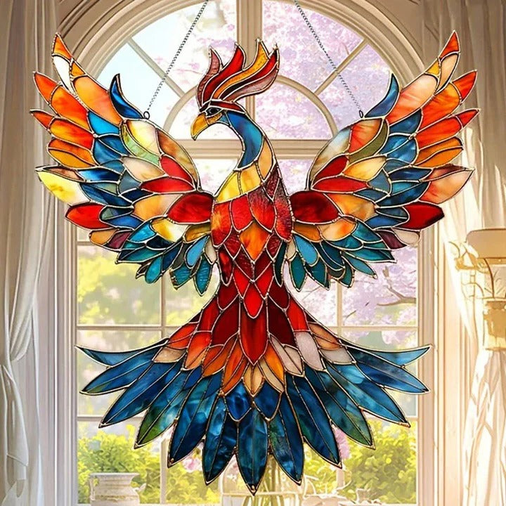 Colorful Bird Window Decoration
