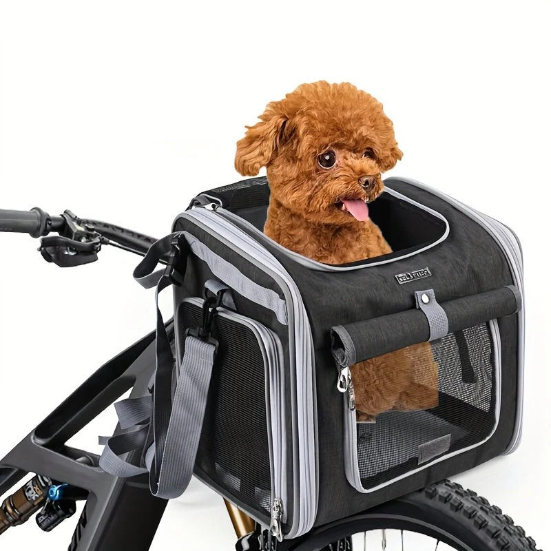 Collapsible Pet Bike Carrier Basket - Yeezlab