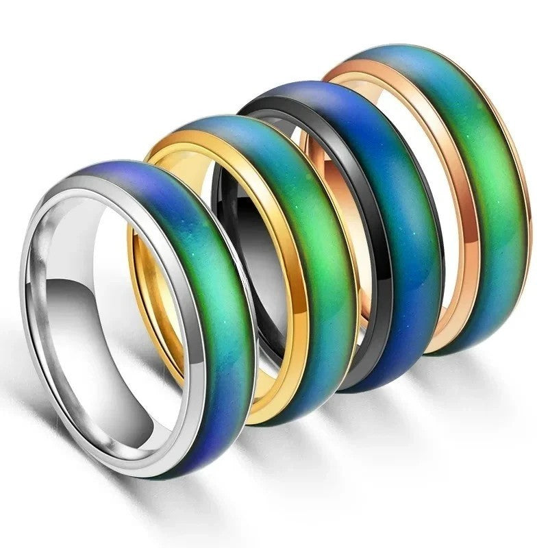 Silver Tone Adjustable Mood Ring - Yeezlab