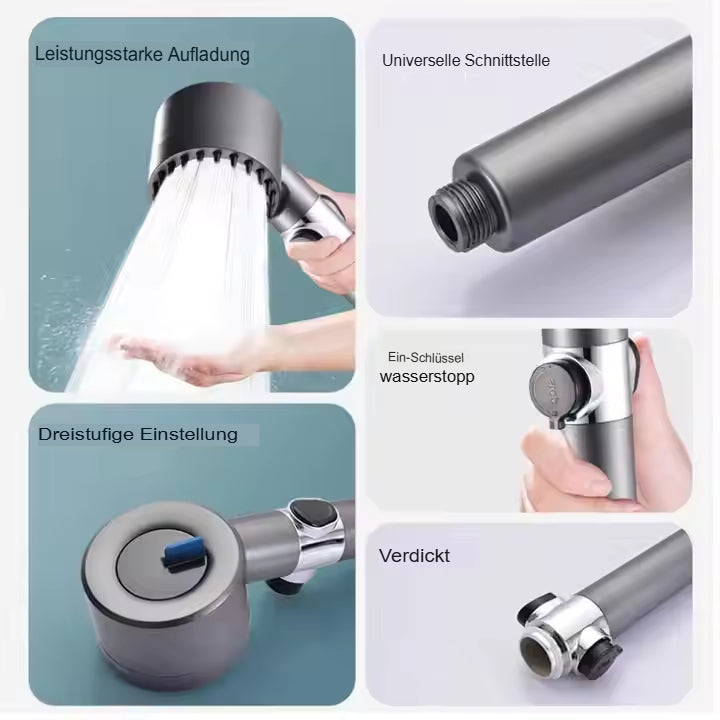 Strong Turbo Shower Head for Low Water Pressure