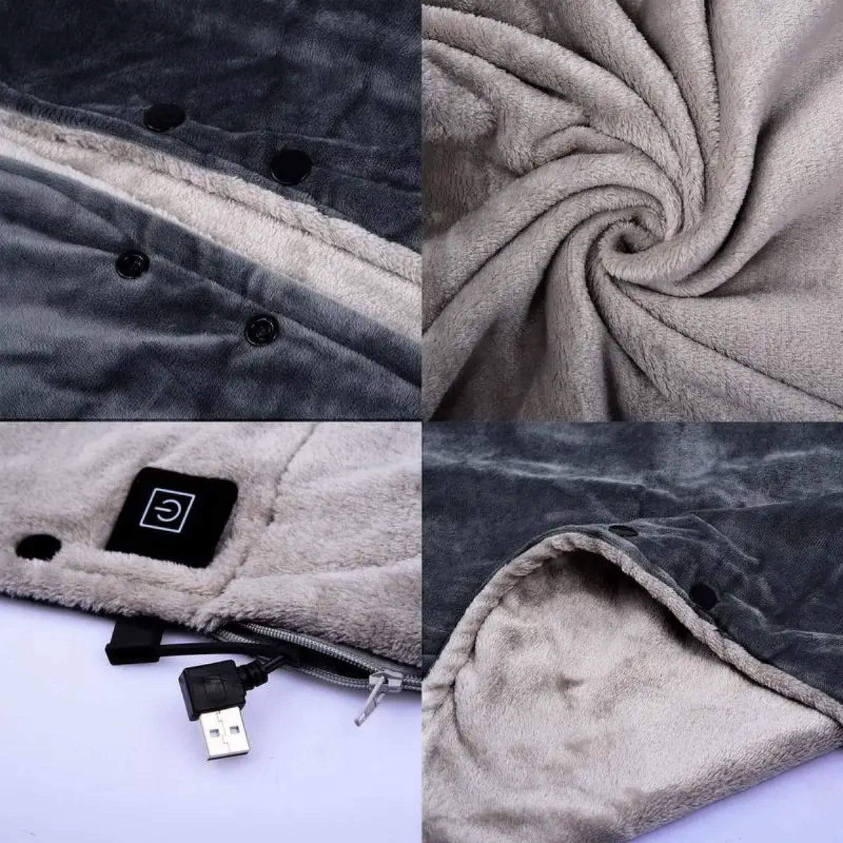 Cozy Electric Fleece Throw Blanket with Heat