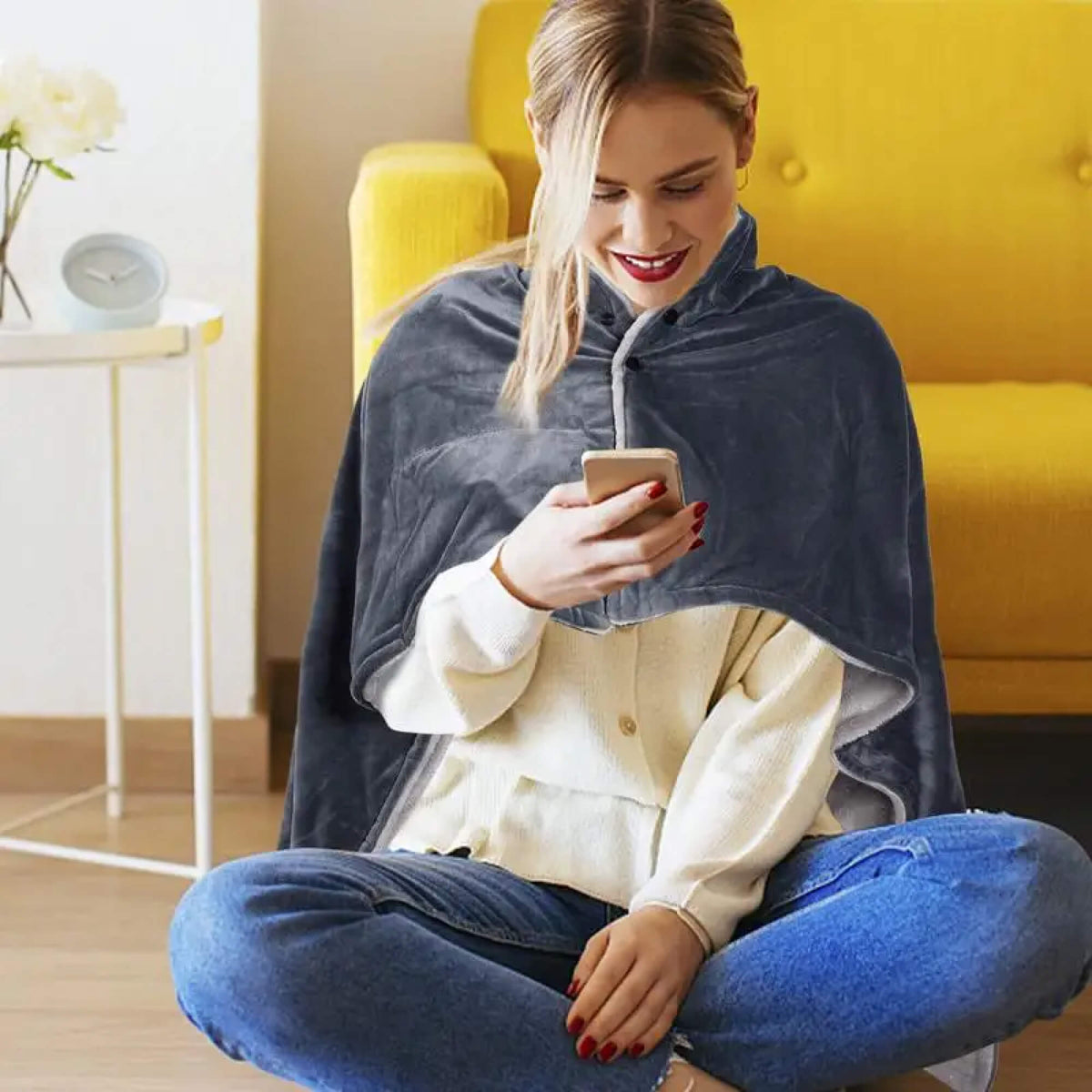 Cozy Electric Fleece Throw Blanket with Heat