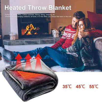Cozy Electric Fleece Throw Blanket with Heat