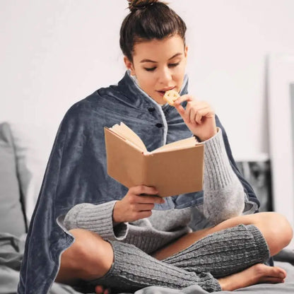 Cozy Electric Fleece Throw Blanket with Heat