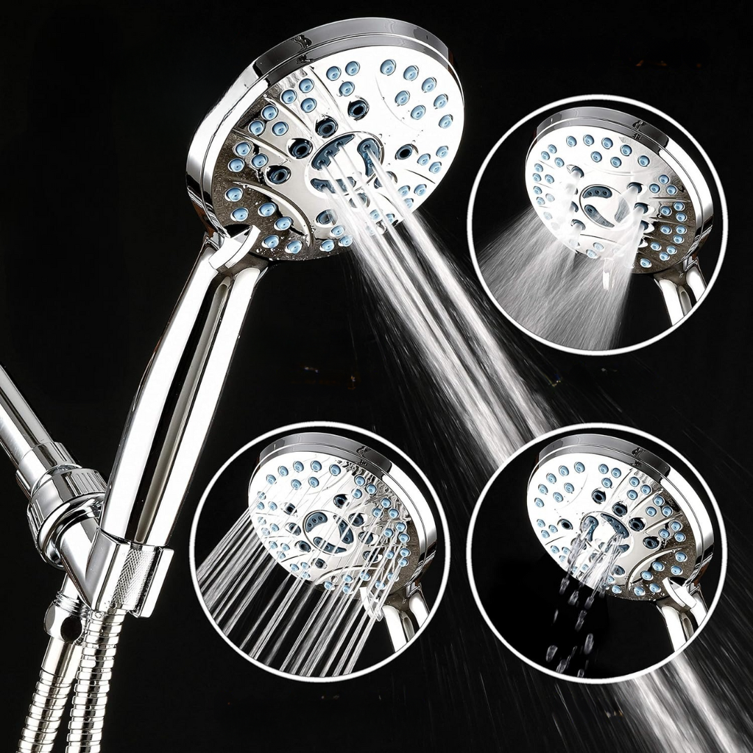 Luxury Shower Head High Pressure Chrome Finish Set