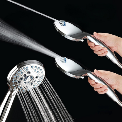 Luxury Shower Head High Pressure Chrome Finish Set