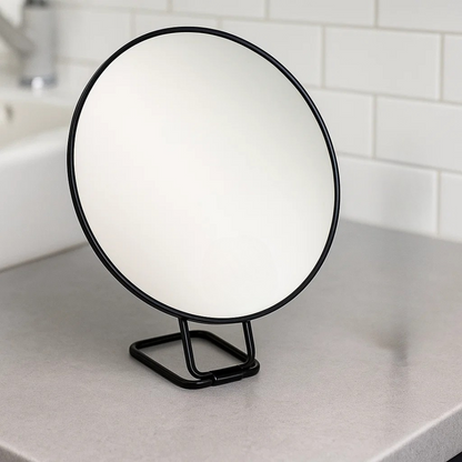 Portable Cosmetic Mirror with LED Light and Adjustable Stand