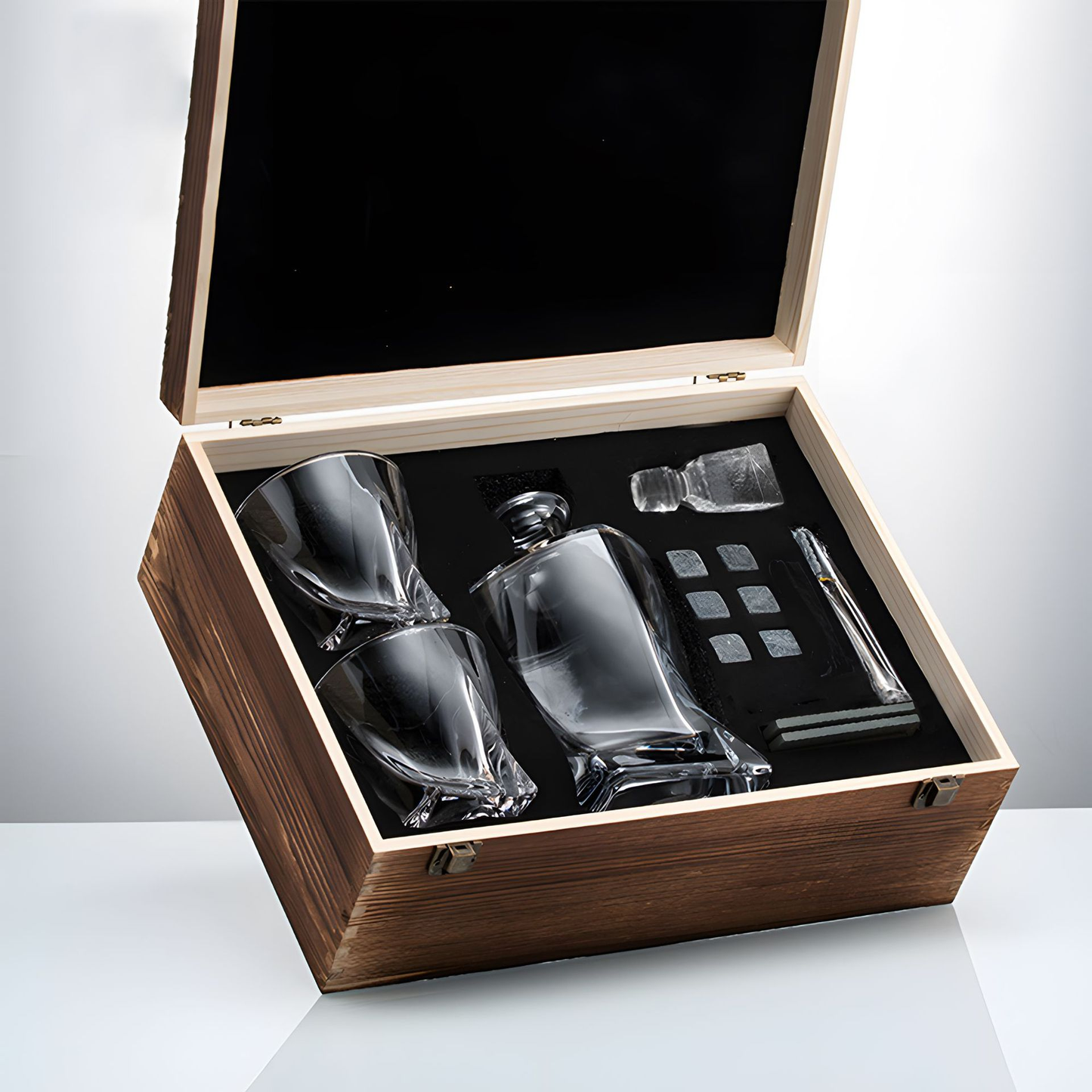 Premium Glass Whisky Decanter Set