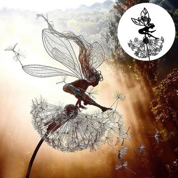 Metallic Fairy Outdoor Decor Sculpture - Yeezlab
