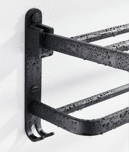 Space Saving Aluminum Folding Towel Rack