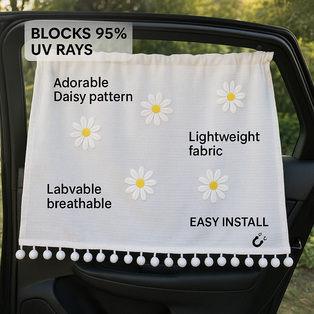 Premium Car Window Sun Shade with UV Blocker