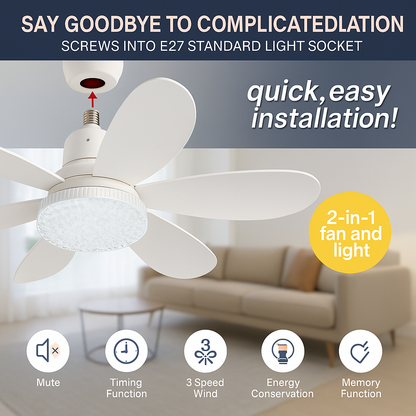 Stylish Floral LED Remote Ceiling Fan Light