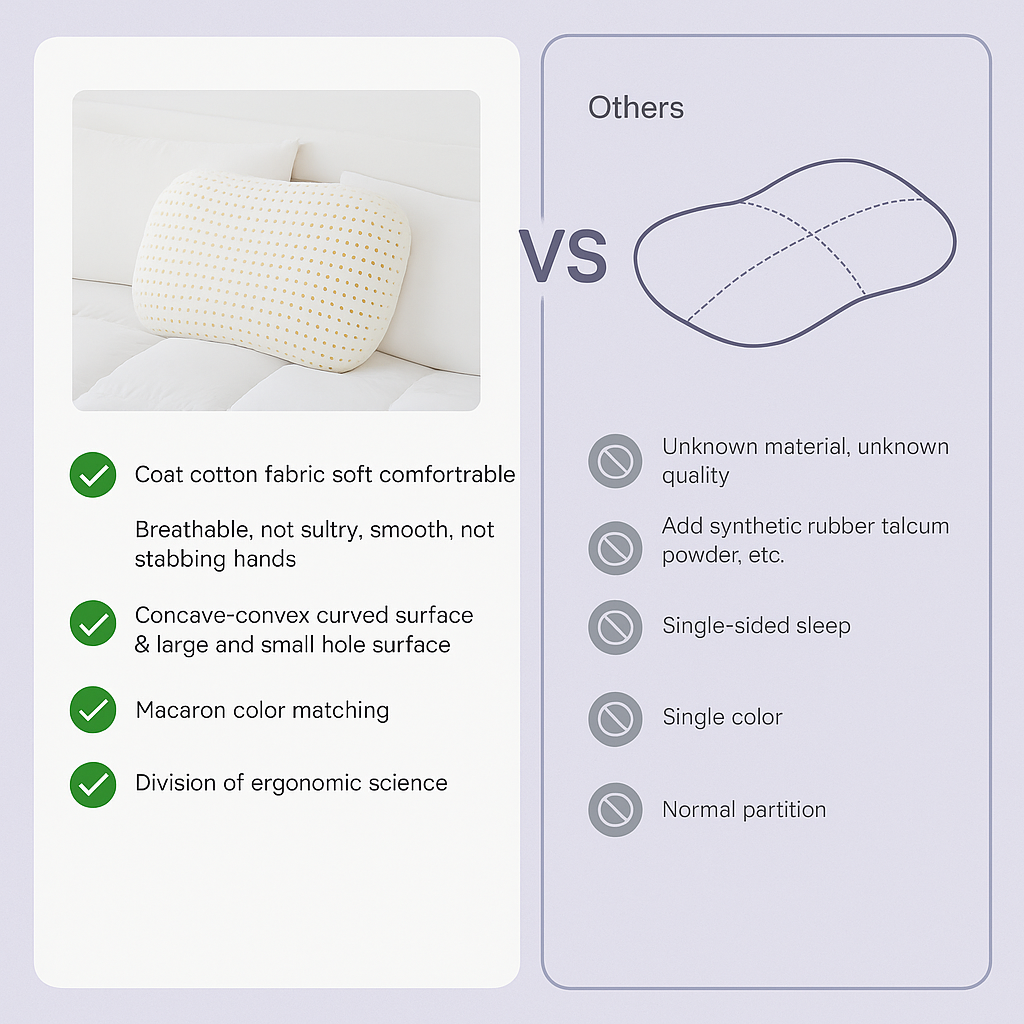 Breathable Soft Latex Contour Pillow