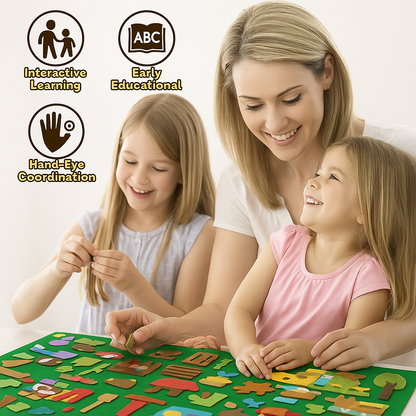 Educational Farm Animal Play Felt Board Set
