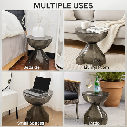 Clear Glass Compact Coffee Table