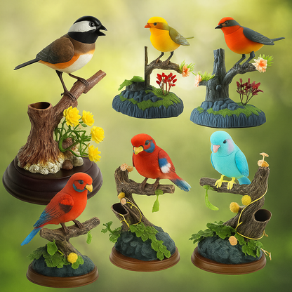 Colorful Musical Bird Figurine