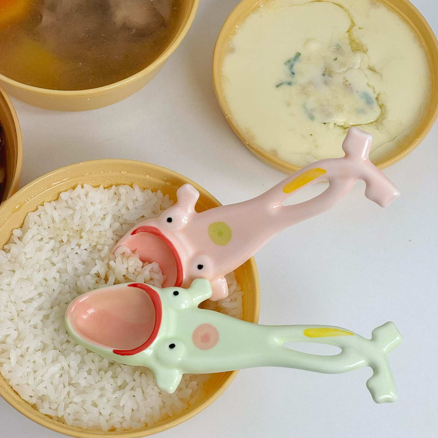 Quirky Green Frog Ceramic Serving Spoon