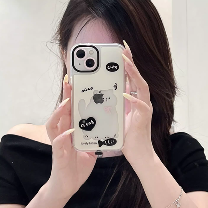 Glowing Cat Design Phone Cover
