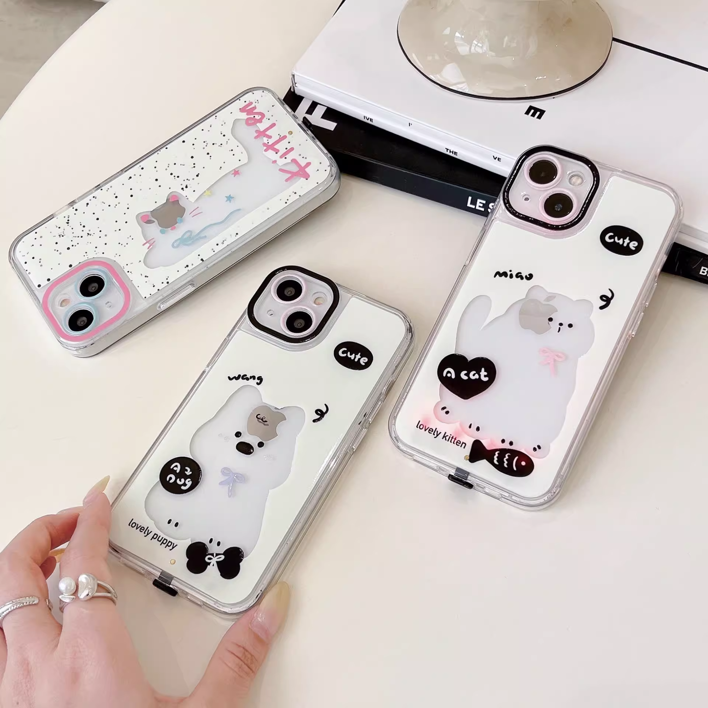 Glowing Cat Design Phone Cover