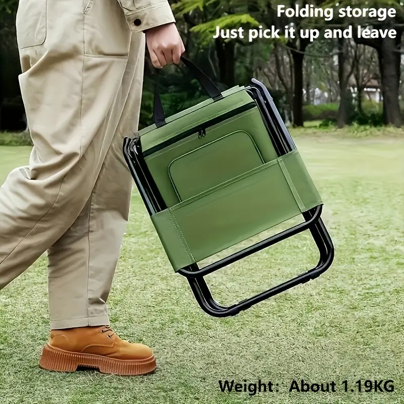 Compact Insulated Portable Folding Camping Stool