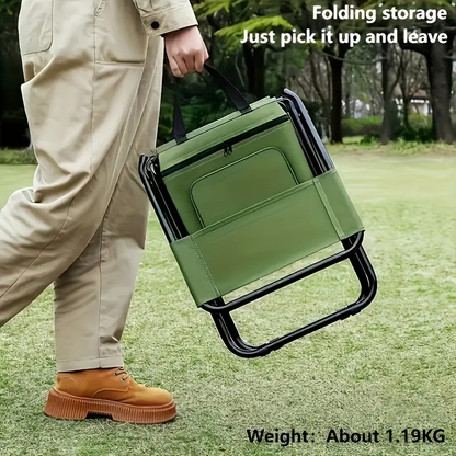 Compact Insulated Portable Folding Camping Stool