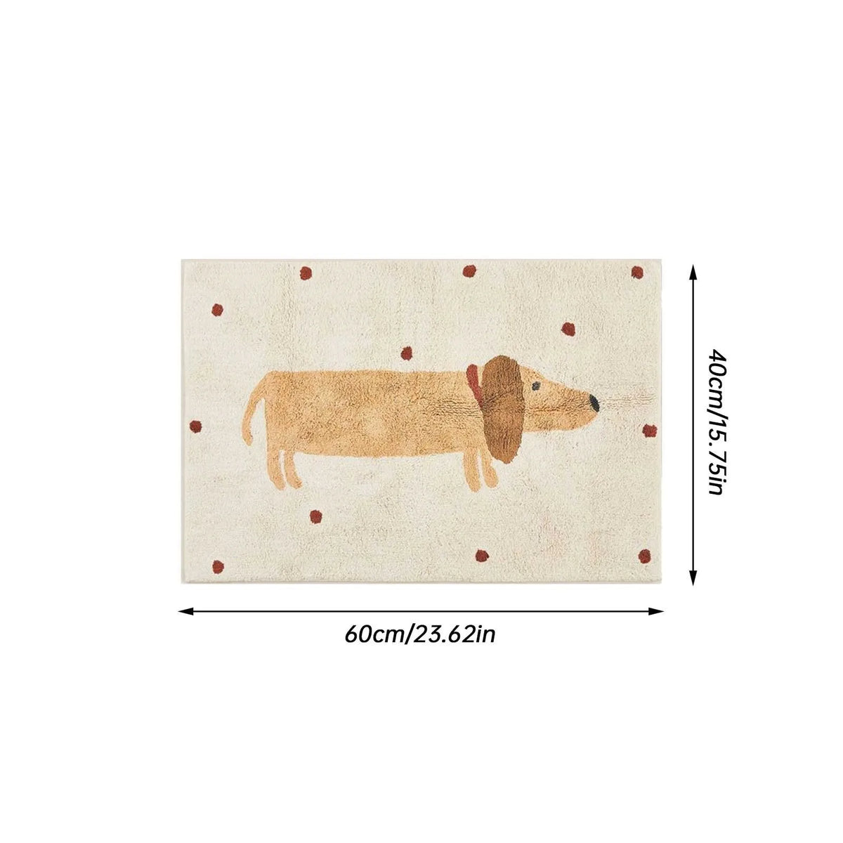 Plush Kids Rug with Cute Dog Design