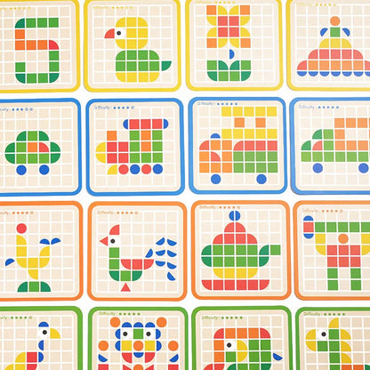 Colorful Kids Wooden Puzzle Set