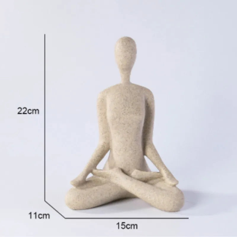 Serenity Yoga Female Figure - Resin Home Decor Statue