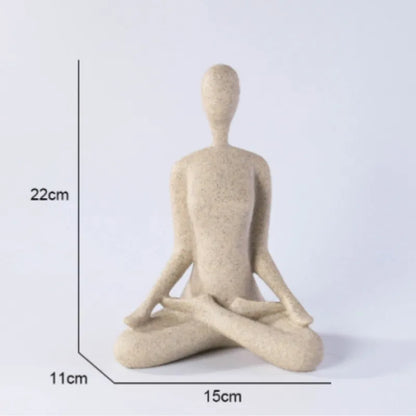 Serenity Yoga Female Figure - Resin Home Decor Statue