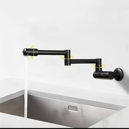 Space-Saving Foldable Chrome Kitchen Faucet