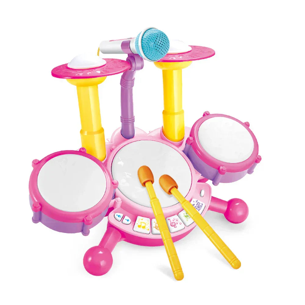 Fun Kids Drum Set with Lights and Music Sounds - Yeezlab