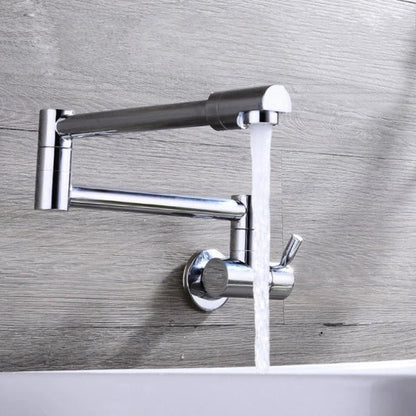 Space-Saving Foldable Chrome Kitchen Faucet