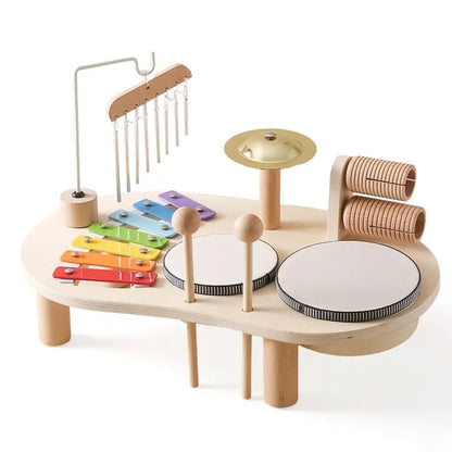 Kids Wooden Music Center - Toy Instrument Set for Toddlers - Yeezlab