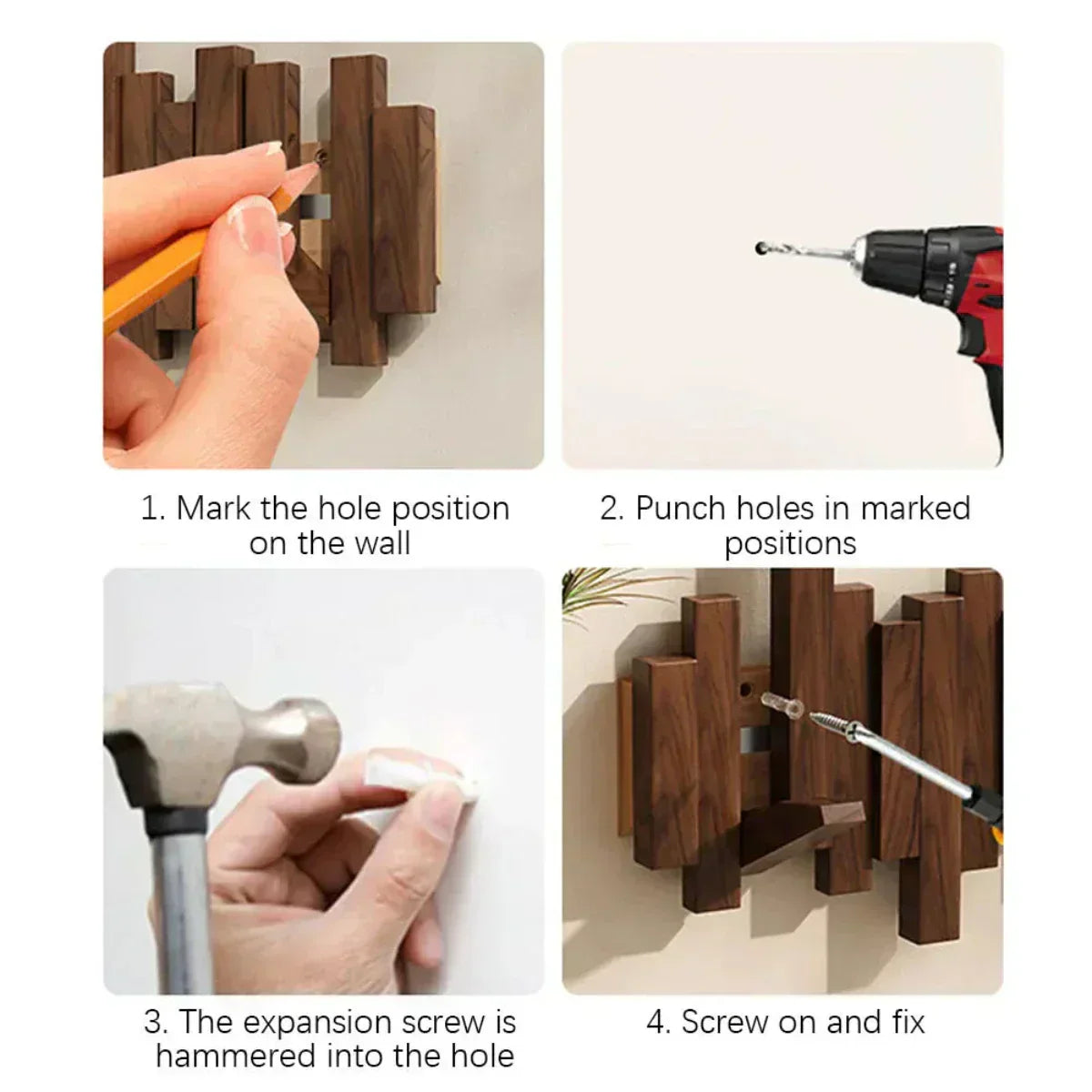 Stylish Wooden Wall Panel for Entryway Organization