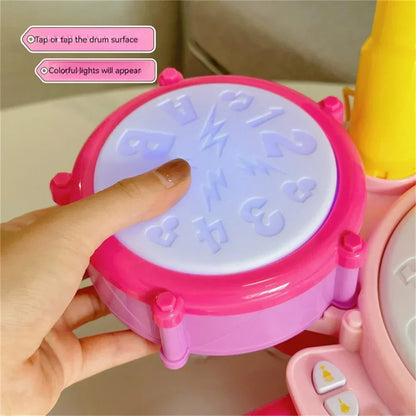 Fun Kids Drum Set with Lights and Music Sounds