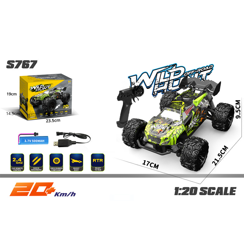 Fast RC 4x4 Offroad Monster Truck 1:20 Scale - Yeezlab