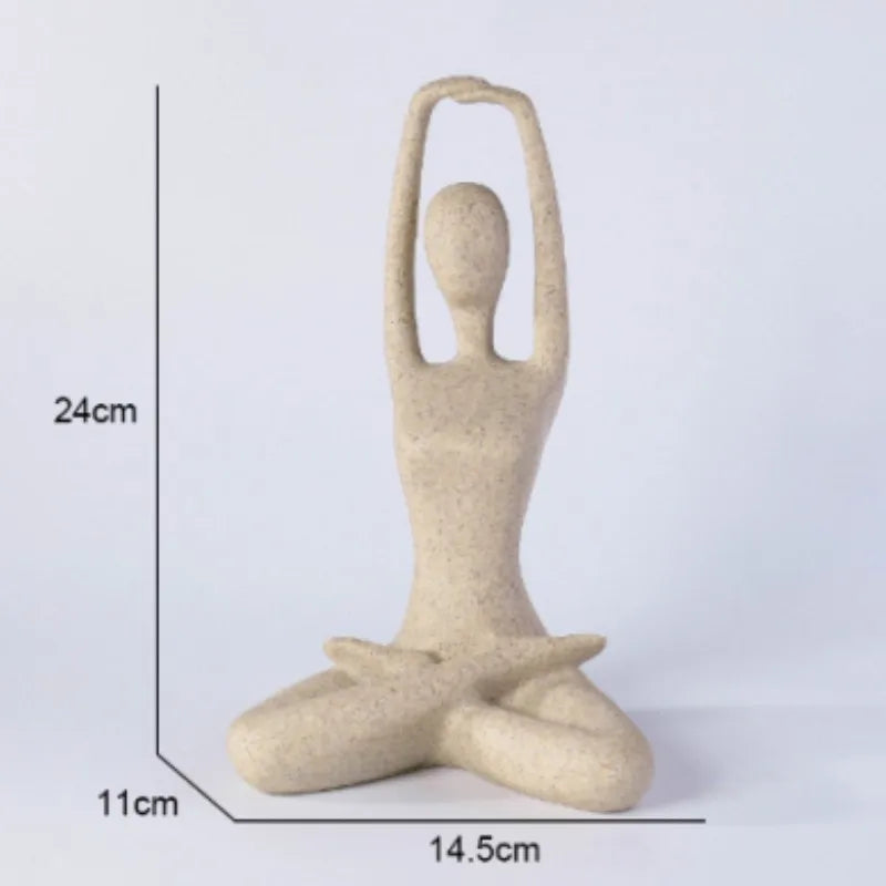 Serenity Yoga Female Figure - Resin Home Decor Statue